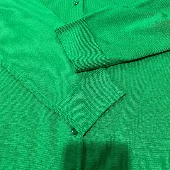 Gauge classic green open sweater with buttons. M ANWT - Picture 6 of 7